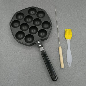 Hot Sale Popcorn Egg Puff Baking Tray Non-Stick Gas Octopus Ball Machine Octopus Barbecue Plate Burning Mold Quail Egg Machine