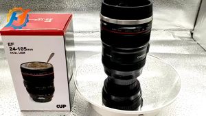 500ML Camera Lens Design Stainless Steel Coffee Mug Tumbler