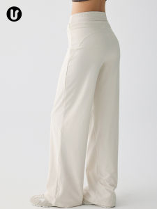 Womens Loose Fit Yoga Pants Quick Dry Pilates Training Top Straight Leg Fitness Trousers Autumn Season Sportswear