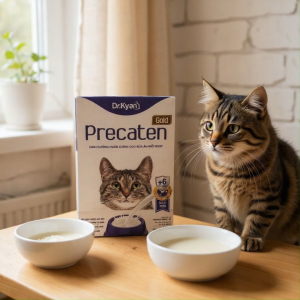 Sữa bột Dr.Kyan Precaten 100Gr cho mèo mọi lứa tuổi – Bổ sung Canxi D3 Biotin Inulin