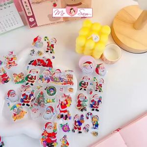 Set 10 Sticker Ông già noel dán tường bàn học dễ thương cho bé Shop Mẹ Sam