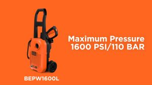 Black + Decker 110 Bar Pressure Washer Water Jet (1400W) High Pressure Cleaner Car Wash Machine BEPW1600L-XD ( BEPW1600 )