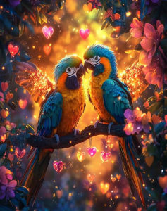 Oil Painting By Numbers Tropical Bird DIY Number Drawing Canvas Pictures By Numbers Home Decor Large Size