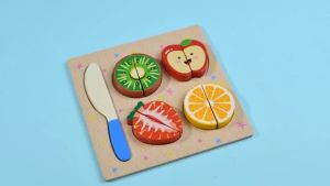 Puzzle Potong Buah Sayur dan Meronce | Wooden Cutting Fruit Toy | Pretend Play Bermain Peran Masak Memotong Makanan Food | Threading Balok Kayu Hewan 3D Lacing | Mainan Motorik Halus Edukatif Montessori Edukasi Anak Balita Bayi