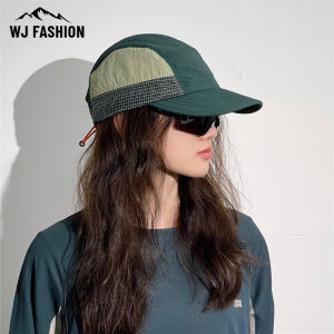 【WJ】Retro Color Blocked Quick Drying Duckbill Cap Outdoor Camping Breathable Baseball Cap