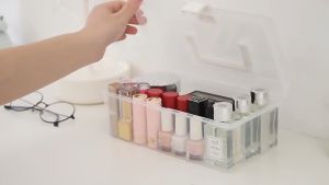 Kotak Serbaguna Transparan Storage Box Make Up Tempat Penyimpanan Obat