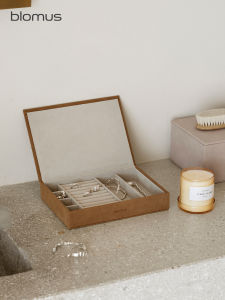 Faux Suede Necklace Earring Ring Organizer Jewelry Box