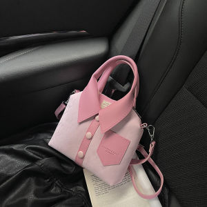 Korean Style Casual Fashion Handbag Womens New Simple Trendy Shoulder Bag Personalized Design Cotton Material Handbag