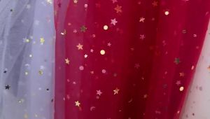 Star Moon Tulle Fabric Mesh Cloth for Gift Flower Wrapping Hair Accessories Women Kids Clothes Table Runner DIY Sewing Material