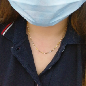 Yon Hing Rantai Leher Fashion 2 Tone 6.32g Emas 916