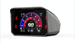 RYSJM | P30 Car HUD Head up Display OBD2 Smart Gauge Speedometer Turbo RPM Alarm for Truck - Automotive Advanced Driver Assistance Syste