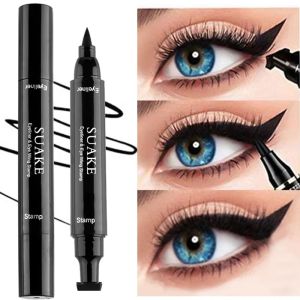2 in1 Stamp Liquid Eyeliner Pencil Waterproof Lasting Fast Dry Double-ended Black Seal Eye Liner Pen