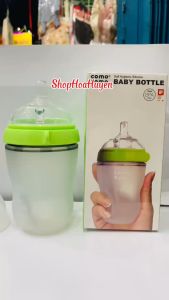 Bình sữa Silicon Comotomo cổ rộng cao cấp cho bé 6 tháng đến 36 tháng 250ml  HÀNG CHÍNH HÃNG