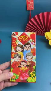 [BỘ GIA ĐÌNH] COMBO 10 BAO Lì xì Tết BÍNH NGỌ 2026 -  Giấy C150 8x16cm Dày In Sắc Nét Giá Sỉ