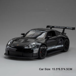1:32 GT3RS Mini Sports Car Model Toys Alloy Diecast 911 Supercars 4 Doors Opened Sound Light Pull Back Rubber Tires Kids Gifts
