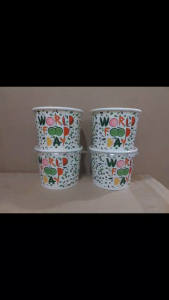 Tô giấy 360ml in sẵn mẫu Trái Cây Mùa Hè Set 50-300 cái kèm nắp