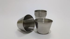 10pcs Salad Dressing Container 60ml 304 Stainless Steel Condiment Sauce Cups