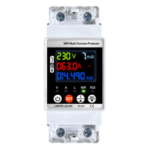 Tuya Smart Circuit Protector Single Phase Circuit Breaker WiFi Voltage Protection Device