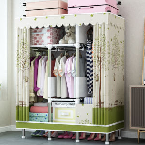Zip Enclosure Reinforced Steel Frame Thick Oxford Fabric Wardrobe