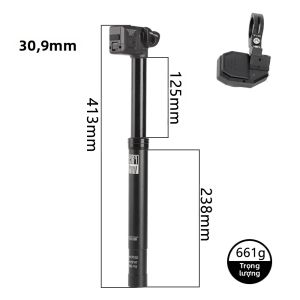 RACEWORK | Cọc Yên Xe Đạp Điện Thông Minh Không Dây RACEWORK Có Thể Sạc Lại Hành Trình Nâng 125/150/175mm Chống Nước IP67