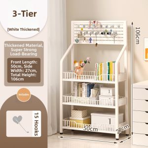 Multi-layer Mobile Bookshelf Home Living Room Easy Combination Student Storage Rack