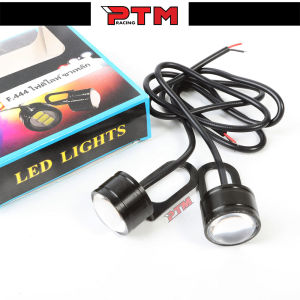 ไฟเลี้ยวตาแมว L.E.D ดีไลท์ 2 แบบ แบบธรรมดา - แบบกระพริบ ขาเหล็ก สีเหลืองส้ม ของแต่งมอไซส์ l PTM Racing