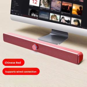 Computer Speaker Desktop Home Bass Cannon Small Box 2.0 Wired Long Bar Style Notebook External Loudspeaker Active Subwoofer