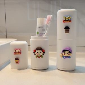 แบบพกพาแปรงสีฟันยาสีฟันกล่องเก็บพร้อมฝาปิดแปรงสีฟันเด็กถ้วยแปรงชุดพกพาทันตกรรมชุดพลาสติก < Ne1>