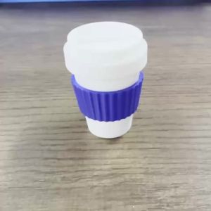 Mini Coffee Cup Fidget Clicker Toy Pocket-Sized Stress Relief Sensory Clicker with Grip Band Portable Anxiety Fidget