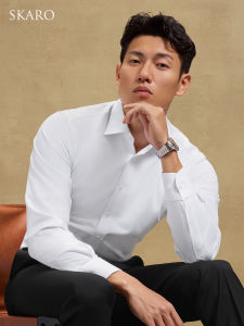 Wrinkle-Resistant Iron-Free Quick-Drying Mens Dress Shirt
