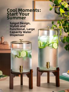 CRISTALGLASS | Large Capacity Glass Drink Pitcher with Faucet Home and Commercial Use