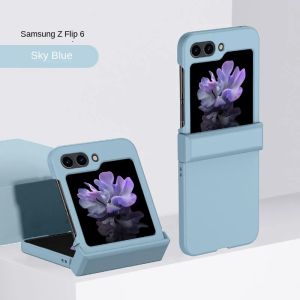 szhaiyu | Skin Feel Hard Shell Phone Case for Samsung Galaxy Z Flip 8 7 6 5 4 3  Flip6 Flip5 Flip4 Flip7 Hinge Protection Shockproof Cover