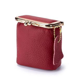 Leather Mini Lipstick Holder Clip on Lipstick Box Multi Functional Women Convenient Storage Coin Purse Sweet Lady Style