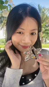 Kẹp tóc kim loại hình ngôi sao đính đá màu Modleaf Star Gem Pin Hàn Quốc