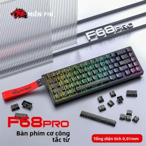 Bàn Phím Cơ FREEWOLF F68PRO 8K Switch Từ Tính Độ Chính Xác RT 0.01mm Tốc Độ Quét 128K Bàn Phím Chơi Game RGB Tùy Chỉnh