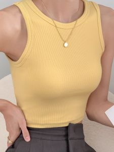 Áo Ba Lỗ Ngắn Mùa Hè Thời Trang Đa Năng Cho Nữ Áo Ba Lỗ Ngắn Màu Trơn Co Giãn Mặc Trong Và Ngoài Áo Ba Lỗ Nhỏ