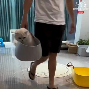 Luka😊พร้อมส่ง💯 กระบะทรายแมวพกพา กระบะทรายแมว ทนทานมาก 51*36*24ซม. พกพาสะดวก สามารถมือถือได้ สามารถกันน้ำได้ ทรายแมว ห้องน้ำแมว