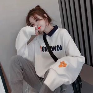 (แนะนำเพิ่ม1ไซส์) เสื้อกันหนาวลําลอง แขนยาว คอปก ยูนิเซ็กส์ 224