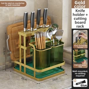 Cutlery and Knife Holder Drainer Organizer