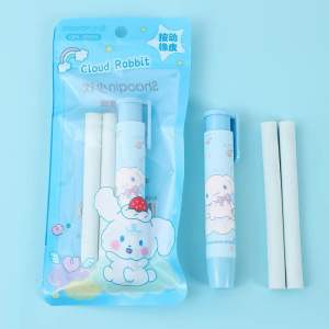 Astronaut dinosaurs Kuromi Cute design auto eraser pen with refill press erasers stationery student primary school