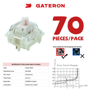 GATERON KS-9 Silent 3.0 Switch Dual Stage Spring 5Pin Pre Lubed RGB Linear Tactile Switches For Mechanical Keyboard AULA AJAZZ