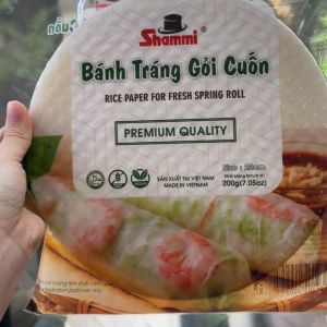 Bánh tráng gỏi cuốn Shammi tròn size 22cm túi 200g (Bánh tráng cuốn xuất khẩu loại tròn)
