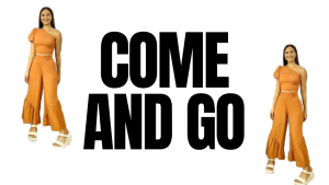 EBPH-MALOISY TERNO-Crop blouse in one shoulder puff sleeve style with side zipper for easy fitting PAIR with fishtail trouser pants