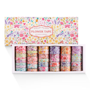 32 Rolls Washi Tape Set Colored Floral Decorative Masking Tape Artists Tapes for Junk Journal Journaling DIY Craft Projects