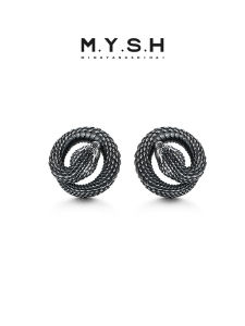 Pure Silver 3D Snake Ear Studs for Men Stylish Retro Original Design Fashionable Jewelry Ear Rings Mens Fashion Accessory
