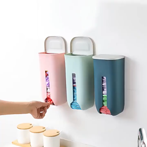 Wall-mounted plastic bag storage box .Grocery Bag Storage Holder Box. Convenient Storage Box. Rack Wall-Mounted .Kitchen Bathroom Plastic Bag Kitchen Organizer
