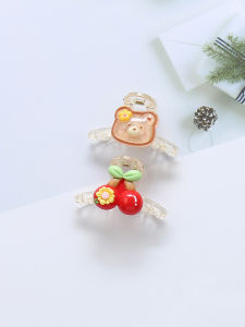 Cute Childrens Hair Clips Transparent Small Size Dog And Fruit Hair Grips Girls Shark Fin Headwear Summer Kids Accessories