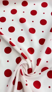 Kain Premium Silky Polka Dot(3cm+-) Printed Bidang 60" Open Meter (0.5m) LEILIN TEXTILES [Kain Pasang]