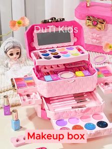 Đồ chơi hộp trang điểm thật mỹ phẩm cao cấp cho trẻ em có sẵn hộp quà đẹp tặng bé gái an toàn không có chì dễ rửa sạch với nước