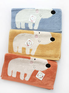 Khăn Mặt Cotton Mềm Thấm Nước Dài 3 Chiếc Cho Trẻ Em Học Sinh Khăn Mặt Cotton Nguyên Chất Hình Hoạt Hình Dùng Để Rửa Mặt